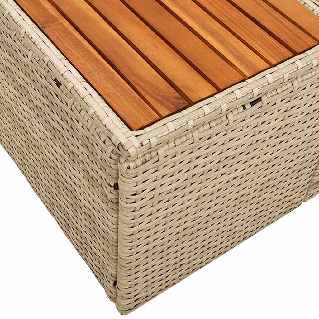 Garden Sofa Beige 184 x 62 x 85cm Poly Rattan